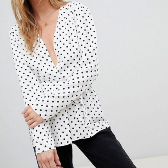🖤🤍ASOS Black & White Polka Dot Blazer - Picture 2 of 7